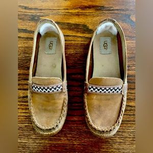 UGG Womens Tan Slip On Loafer Shoes